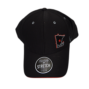 Zephyr Stretch Fit Cliff Hat Black