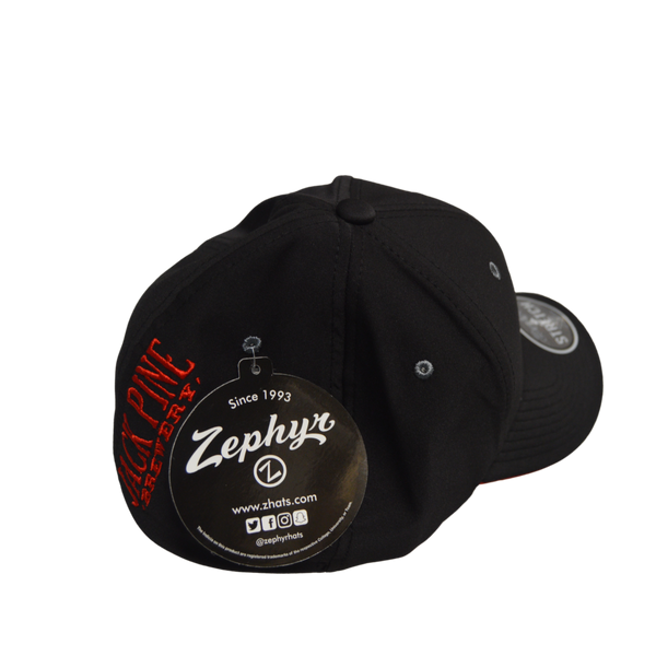 Zephyr Stretch Fit Cliff Hat Black