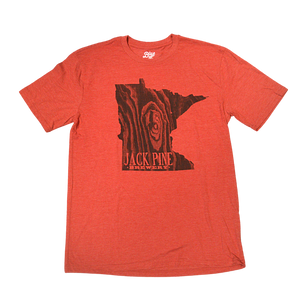MN State Wood Grain Tee Shirt Cardinal